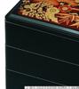 Recreation Bento Box Made in Japan 3 Tiers Dimensions Deep Black x x J-kitchens (Bento Box) 6.5 Pine, Chikubai, 19.7cm 19.7cm 19.3cm