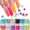 1 Box Half Spherical Glass Nail Art Charms DIY Aurora Nail Decorations  Manicure Accessories