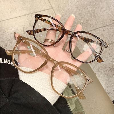 Fashionable Myopia Glasses Ultra Light Computer Glasses Frame Men's and Women's Anti Blue Light Polygonal Square Glasses