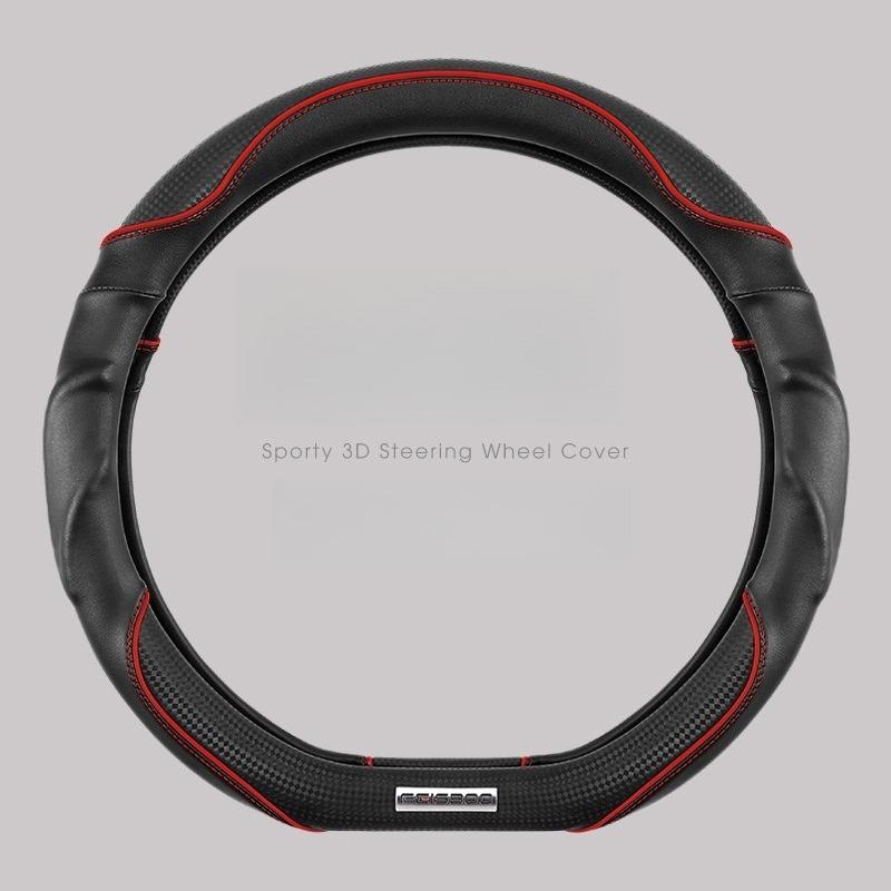 BFA1 Nappa Leather Car Steering Wheel Cover Universal Anti Slip Steering Wheel Covers Car Accessories Carbon Fibre Steering Covers