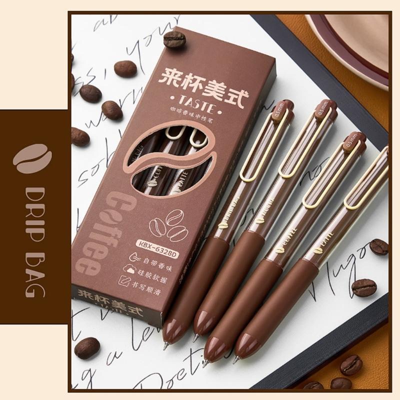 4Pcs Retractable Gel Pen Quick Drying Journaling Pen Smooth Writing Experience for Kid Student Adult Writing Journaling
