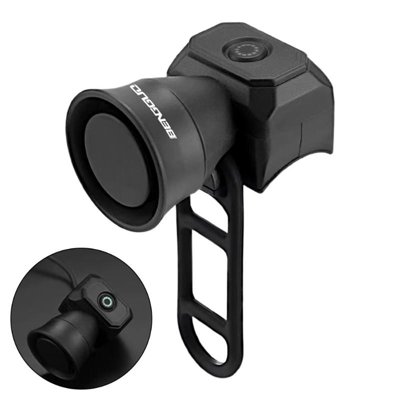 Elektrische Fahrradhupe 120 dB Superlauter Ton IP4 Wasserdicht Typ-C Wiederaufladbar Für Straßen-Mountainbike Tägliches Pendeln