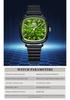 OPK 8143 Men's Quartz Wristwatch Waterproof Luminous Square Dial Steel Strap Business Dress Luxury Watch for Man