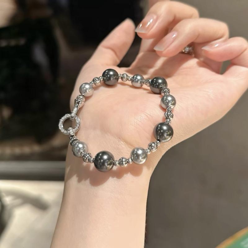 

Ожерелье из таитянского жемчуга высокого класса для женщин, легкая роскошная нишевая дизайнерская цепочка для свитера, длинная 16cm