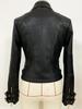 Women's Fashionable Jacket Biker Stylish Real Soft Black Lambskin Leather Motorcycle