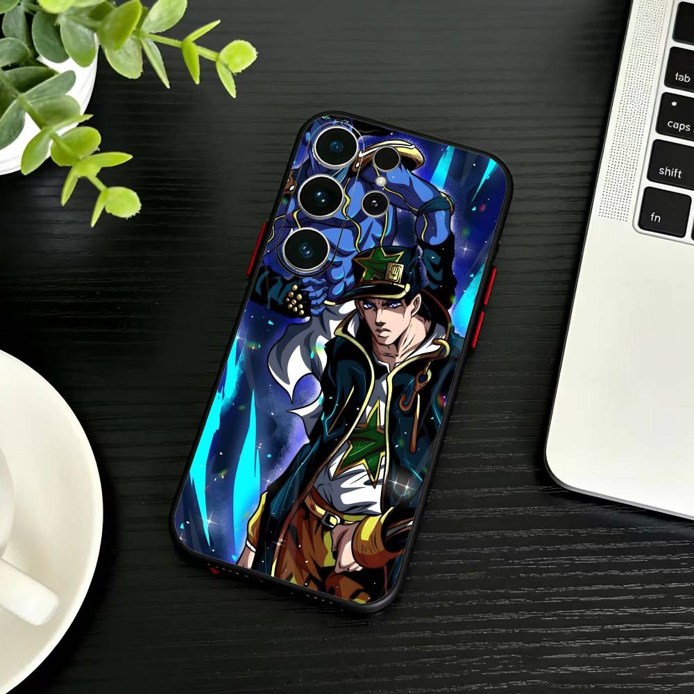 Anime Jojos Bizarres Adventures Phone Case For Samsung S26,S25,S24,S23,S22,S21,S20,Ultra,Plus,FE Black Soft Cover