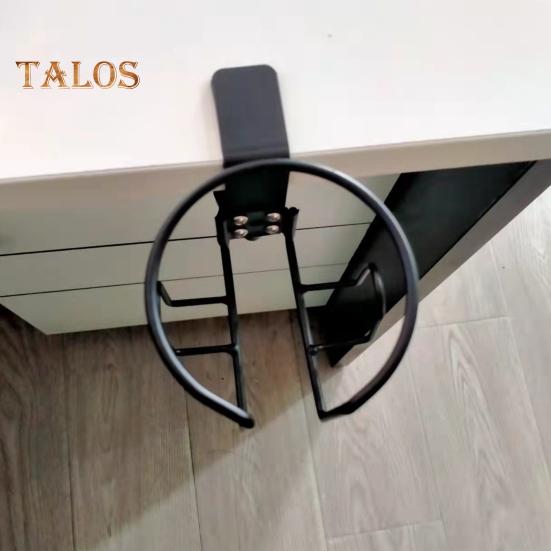 Desk Cup Holder Anti-Spill Clip-On Table Drink Holder Sturdy Clamp for Lawn Chair Stainless Steel Horizontal/Vertical Mount