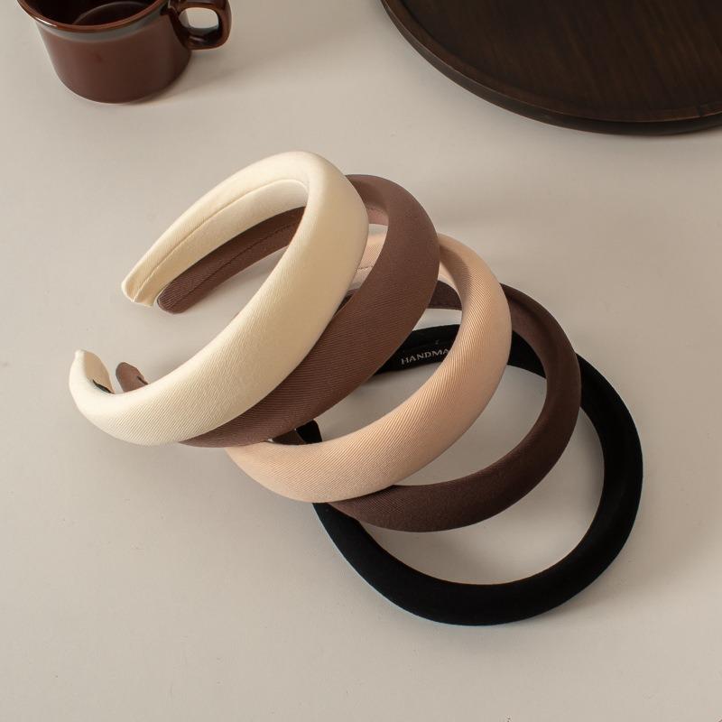 Fashion Wild Solid Color Sponge Headband for Women Girl Wash Face Wide Edge Simple Hair Band Headband Hair Accessories Hair Hoop