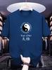 Maglietta Grafica Simbolo Tai Chi Yin Yang Unisex Unisex Stampa Testo Orientale Tradizionale Manica Corta Cotone Top Casual
