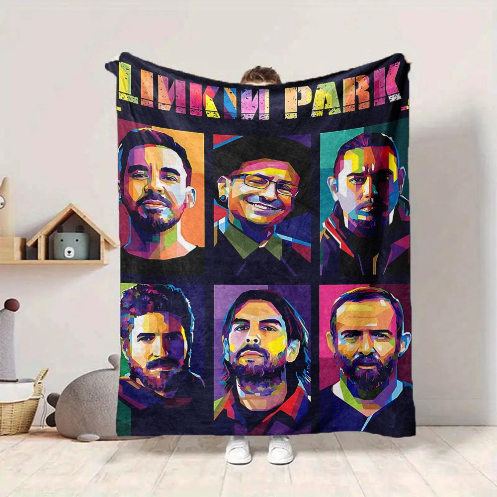 1pc Linkin Park Band Blanket Lightweight Flannel Blanket Throw Blanket For Sofa, Bed, Travel, Camping, Livingroom, Office, Couch