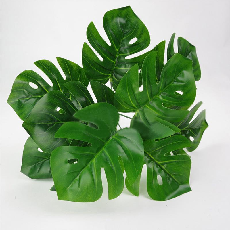 1x Grne Bltter Knstliche Gras Geflschte Monstera Blatt Grn Laub  Pflanze Wohnkultur gnstig kaufen  Preis, kostenloser Versand, echte  Bewertungen mit Fotos  Joom