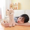 Cute White Brown Alpaca Cartoon Plush Toy Pillow For Kid Gift And Decor Room