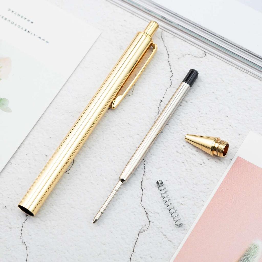 1 Pieces Lytwtw's Roller Ballpoint Pen Luxury Cute Wedding Rose Gold Metal Stationery School Office Supply High Quality Spinning