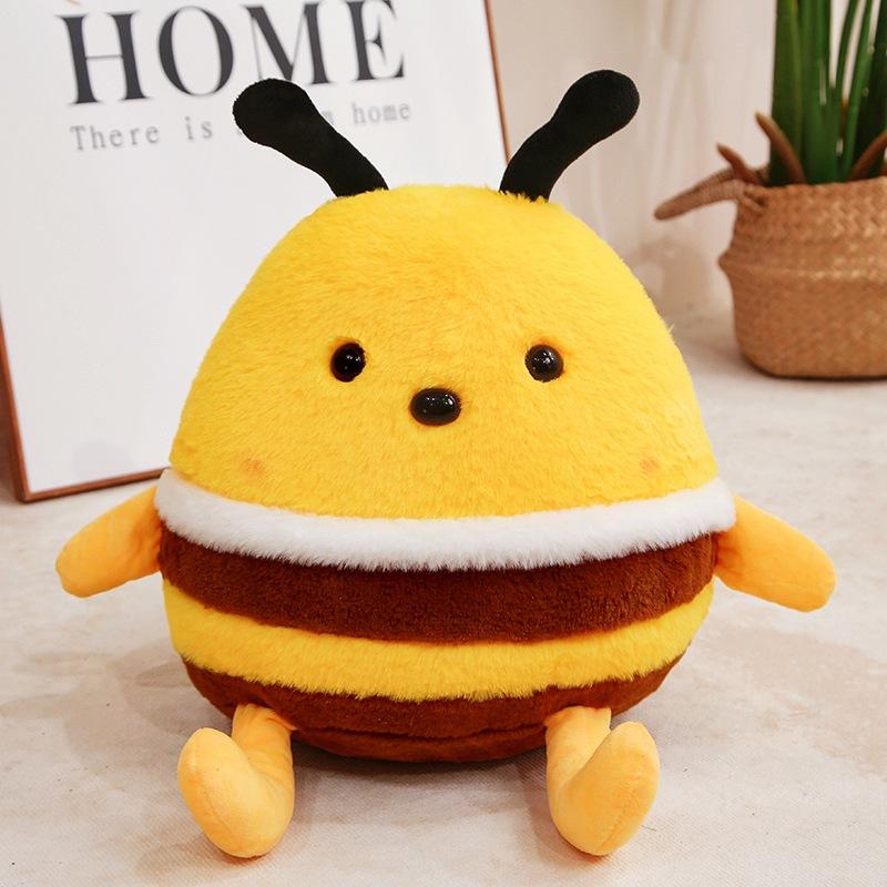 Cute chubby little bee doll plush toy bee doll children soothing rag doll girl birthday gift