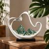 Desktop Sculpture Sculptural Chinese-Style Mountain Ornament for Reception Area