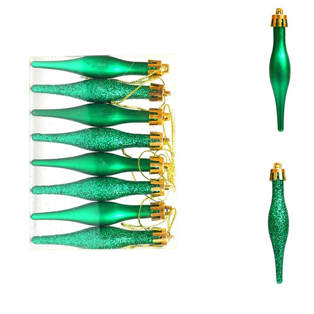 

8pcs 9cm Christmas Ball Pendants Plastic Merry Christmas Decor Xmas Spheres Ornaments Home Decor зелёный