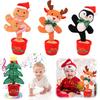 Christmas Dancing Penguin Toy Talking Music Plush Interactive Repeating Stuffed Animal Glowing