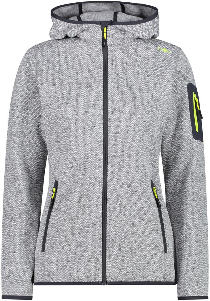 Куртка CMP Woman Fleece Jacket Fix Hood (3H19826) серый/лимон