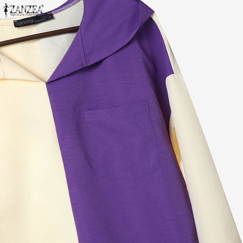 ZANZEA Women Casual Hoodies Loose Long Sleeve Blouse