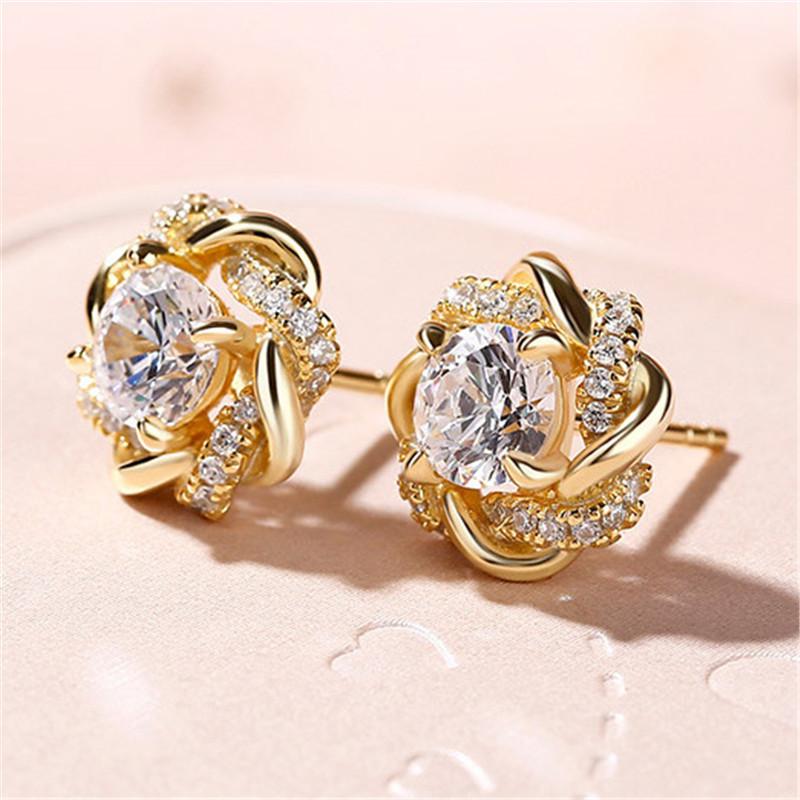 Náušnice s kubickými zirkony pro ženy, módní smluvní design, svatební náušnice, luxusní šperky