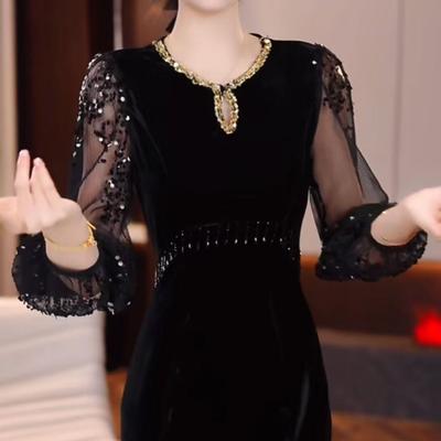 Le Lis Elegant French Embroidered Evening Gown Dress - 2026 Spring/Summer Collection