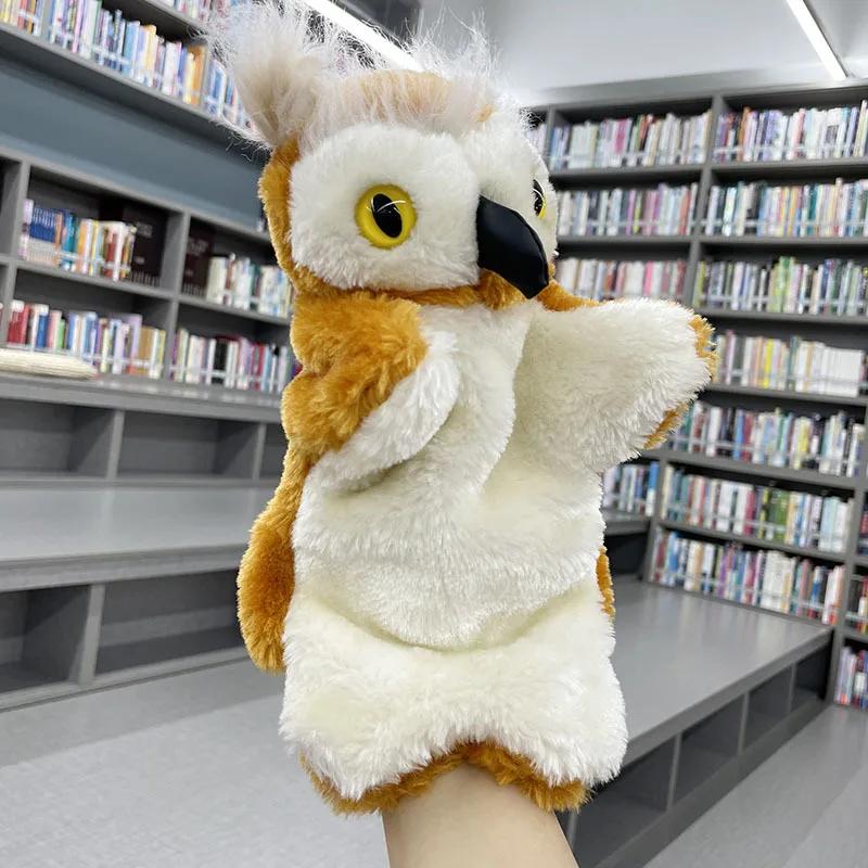 25cm Cute Animals Hand Puppet Plush Fidget Toys Kawaii Stuffed Dolls Lion Elephant Dinosaur Monkey Simulator Game Children Gifts