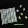 Flower Nail Art Mold Silicone Five-Petaled Flowers Pattern Nail Art Decorations Stereoscopic Nail Polish Filling Mold Relief