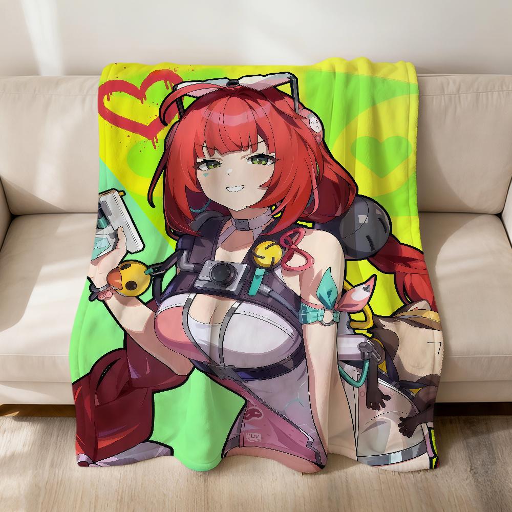 

Ukinami Yuzuha Alice cp cute Zenless Zone Zero soft warm plush blanket sofa living room pet hogar bedroom gift home Car portable 75x90cm