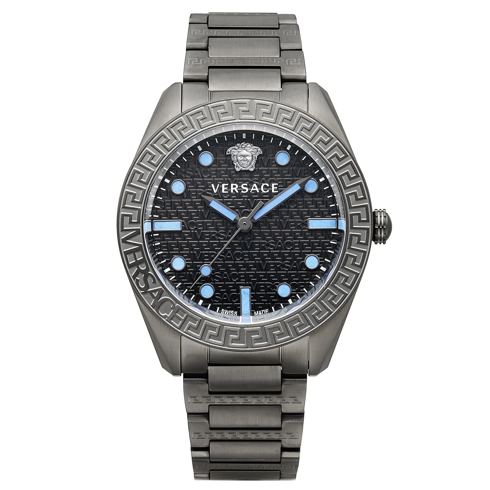 

Watch GRECA DOME Black Dial Quartz Daily Waterproof Sapphire Glass 42mm VE2T00622 Black [Versace] Men s [Item] чорний