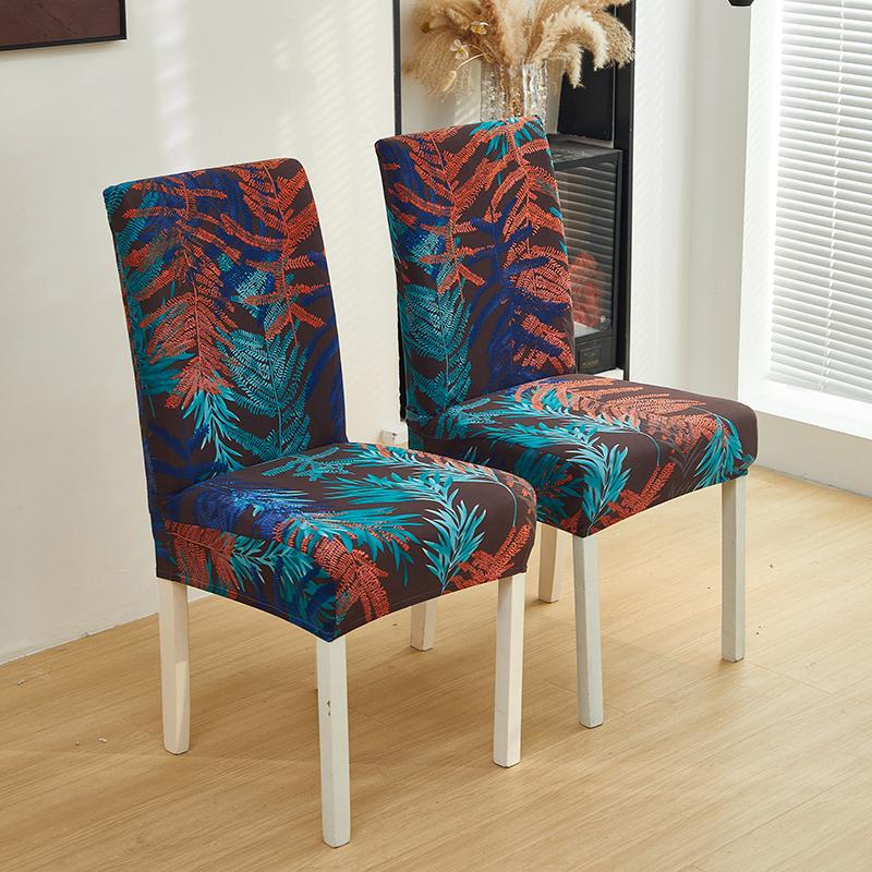 Printed Chair Covers Adjustable Dining Chair Cover Big Elastic Chairs Protector Kitchen Wedding Desk Stretch Modern Geometric