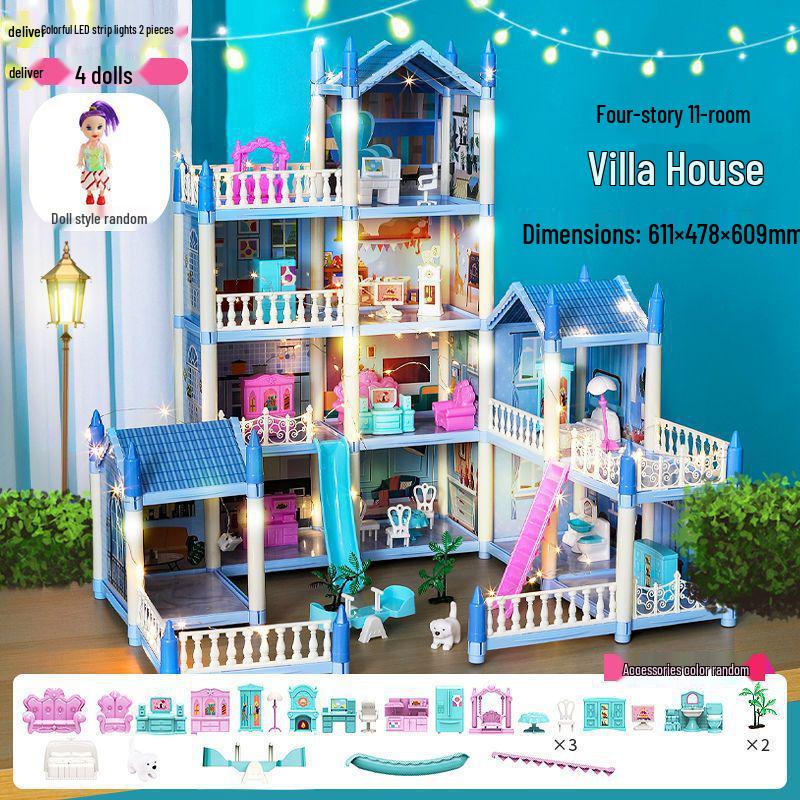 Children's Princess Castle Playhouse Assembly Toy Set Educational Building Blocks