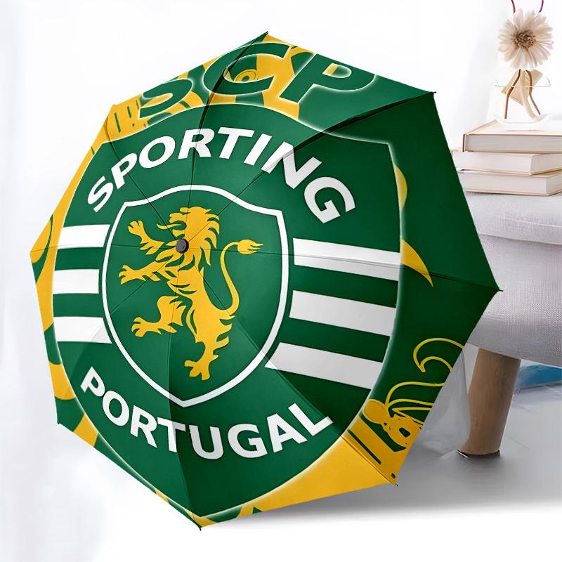 Sporting CP, Portugal Automatic Opening and Closing, 8 rib Structure Portable Umbrella, Suitable for Men and Women in All Seasons  Perfect G