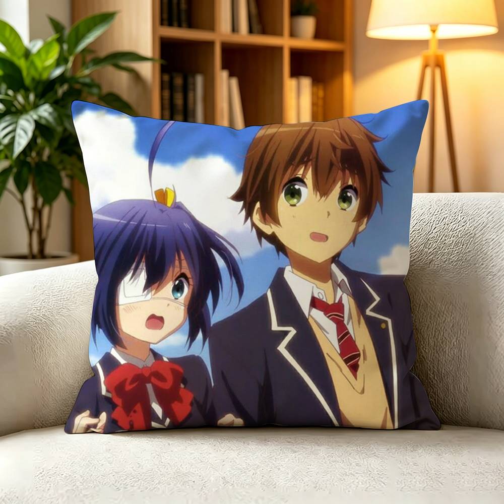Chuunibyou demo Koi ga Shitai Rikka Takanashi Square Double-Sided printed Pillow Case Bedroom Bedside Pillow Sofa Cushion Cover