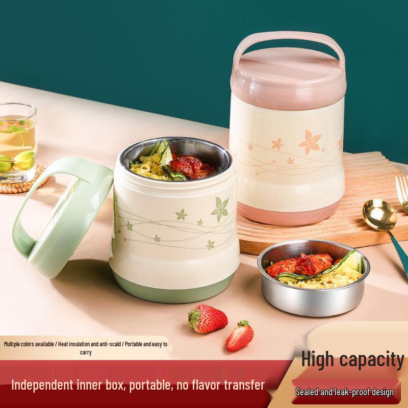 Vintage Large Capacity Thermos Flask with Stainless Steel Exterior & Glass Interior for Keeping Beverages Warm