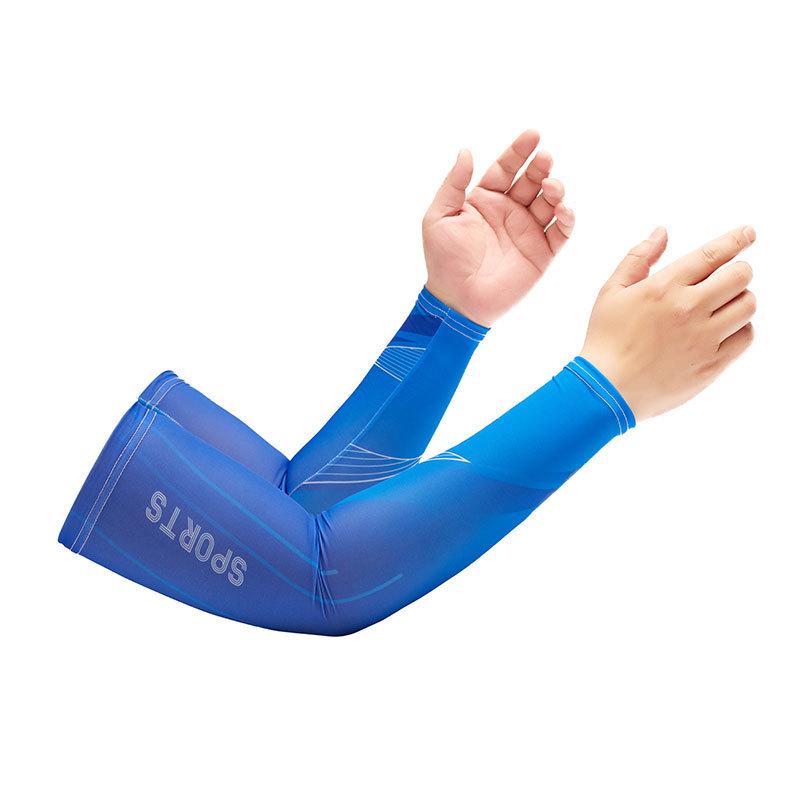 Sport Style Sun Protection Breathable Cycling Arm Warmers for Men and Women - Thin Ice Silk Sleeves