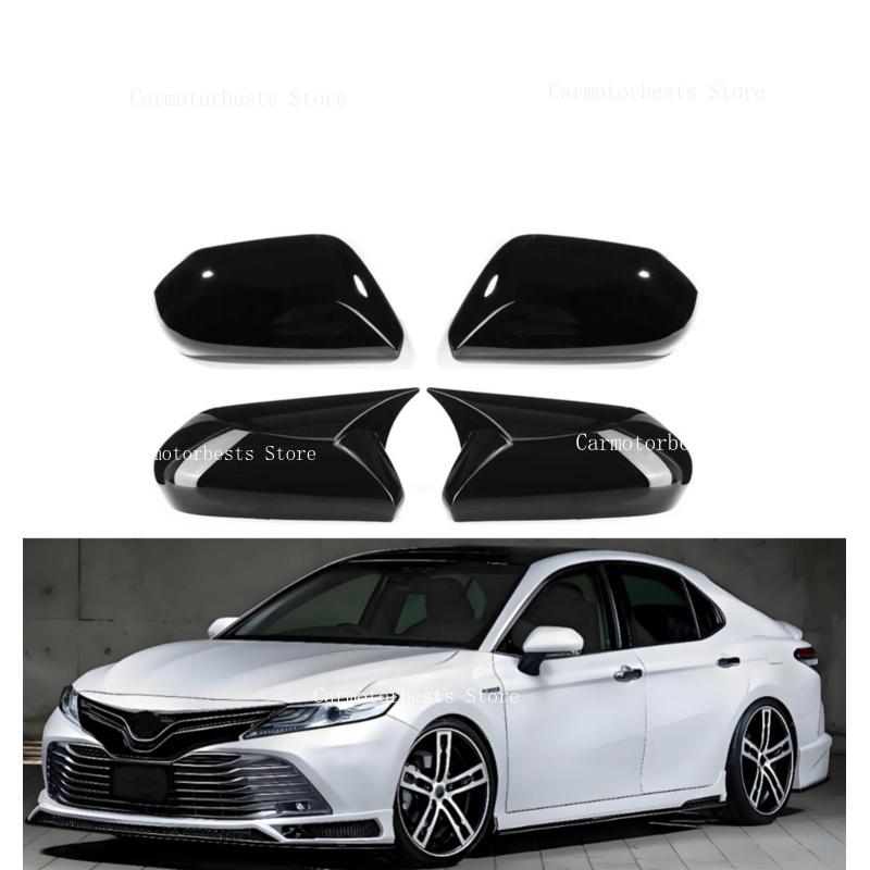 Car Rearview Side Mirror Cover Fit For Toyota Camry 8th 2018 202 Wing Cap Rear View Case Trim Carbon Fiber