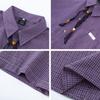 Japanese Retro Streamer Decorative Purple Plaid Short-sleeved Shirt Summer Loose Casual Lapel Shirt for Men and Women