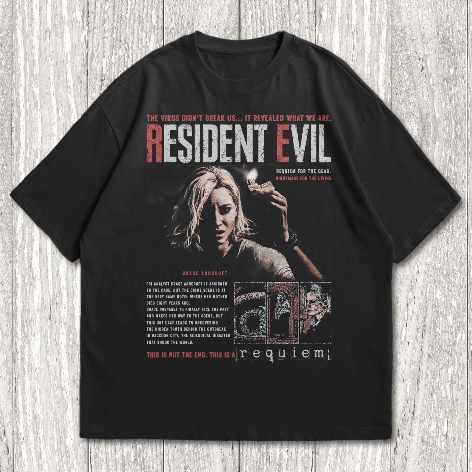 Resident Evil Requiem Vintage T-Shirt, Grace Ashcroft, Leon Kennedy, Gift For Wo L