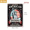 250th American Independence Metal Sign Statue Liberty US Flag Wall Art Rustic Patriotic Home Decor