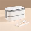 Bento Boxes Double Layer Student Food Storage Container Keep Warm Sealing Boxes 304 Stainless Steel Lunch Box for Office