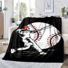 Baseball Theme Printed Blanket - Perfect for Couch, Bed, Travel & Outdoor Use | Machine Washable, Cozy & Durable.
