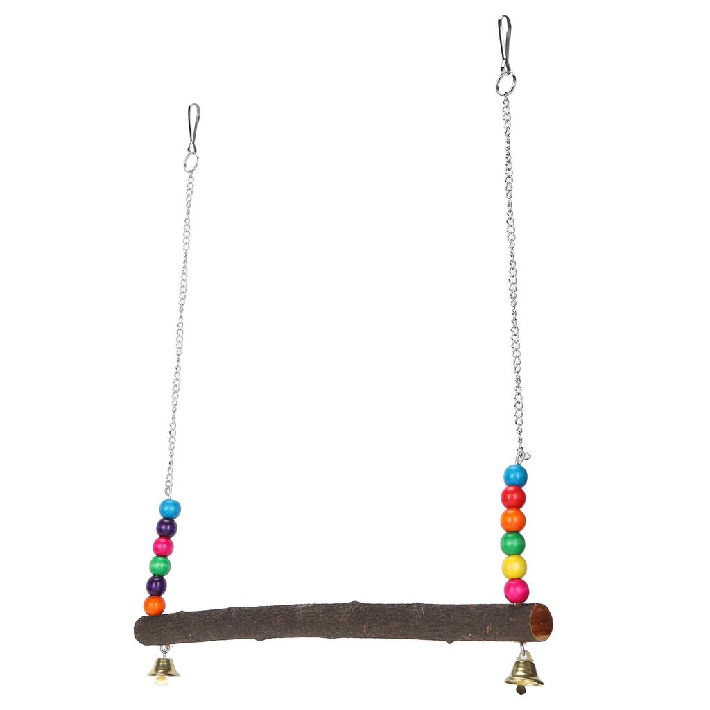 Chicken Swing Toy Suspensible Wooden Chicken Perch Pet Swing Toy with Durable Flat Bar30 X 32cm /