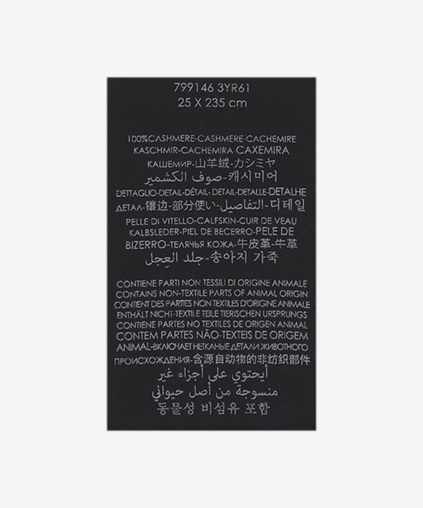 SAINT LAURENT Logo Patch Knit Scarf - Black / 7991463Yr611000