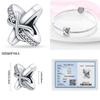S925 Silver Butterfly Kitten Dog Claw Colorful Zircon Interval Charms Beads Fit Pan Bracelets DIY Jewelry