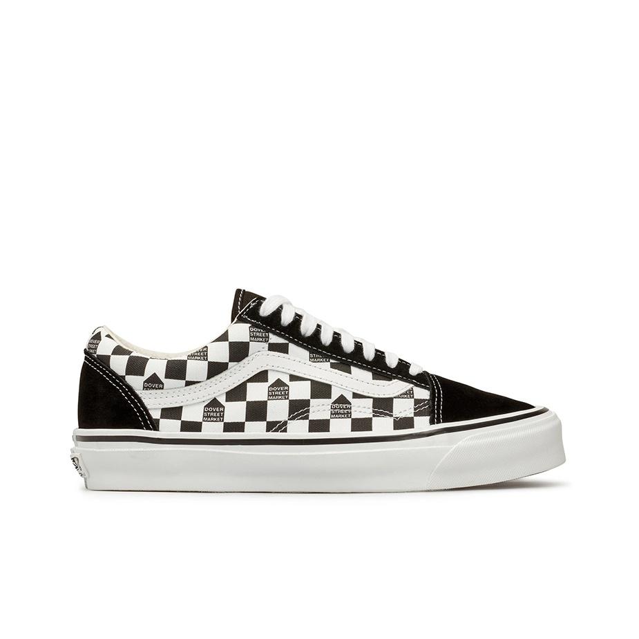Dover Street Market x Vans OG Old Skool LX Checker - Preto Branco Tênis Unissex Branco Verdadeiro VN0A36C82GZ