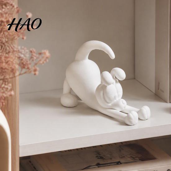 Cute Home Decor Items 3D Printed Puppy Phone Holder, Desktop Stand, Mobile Phones PLA Material Stand Support Lazy Dog Ornament for Office Desk