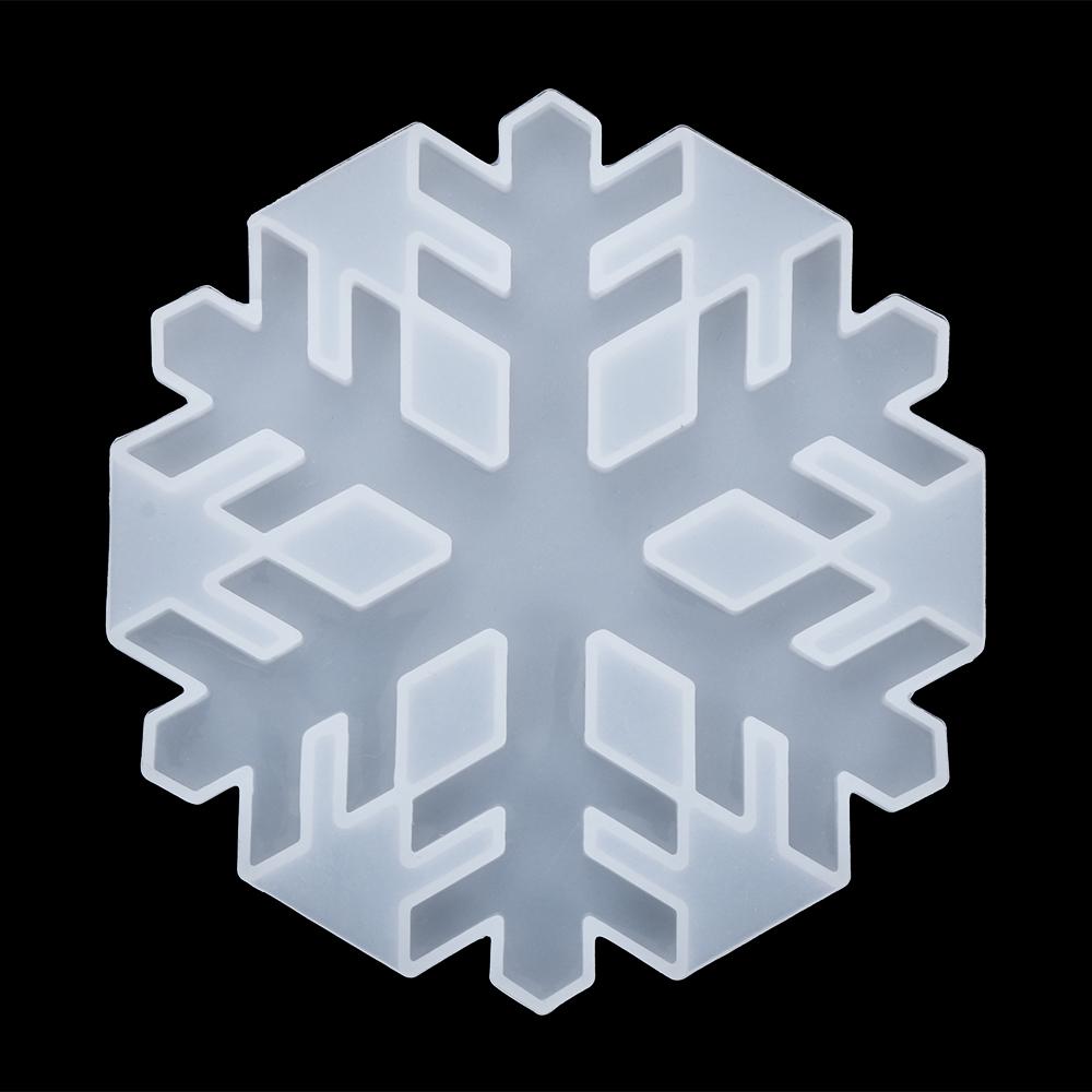 UV Epoxy Xmas Ornament Crystal Pendant Resin Molds Christmas Mold Coaster Silicone Mould Snowflakes