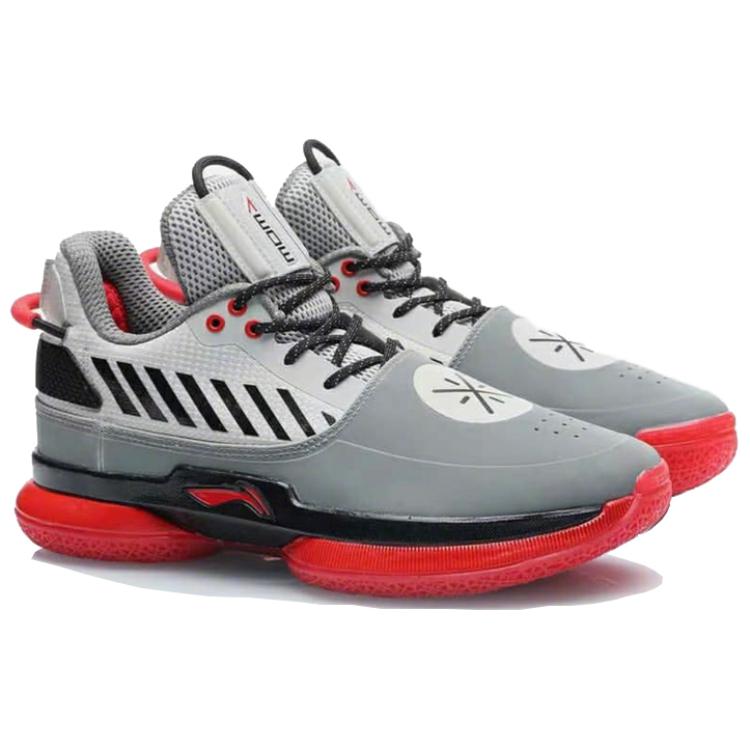 Li Ning Wow 7 Wade 7 Player Gift Box Edition Mid Top Basketball Shoes Men sneaker Orange Gray ABAN079-25