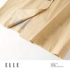 ELLE French Contrast Mid-Length Trench Coat