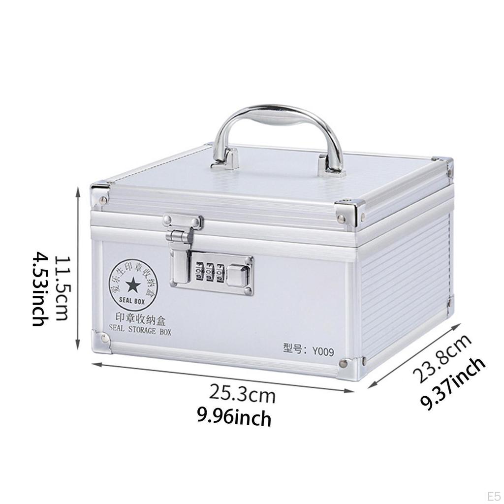 Cassetta di sicurezza con combinazione, grande capacità, 6,30"x6,30"x4,53" Multigriglie con codice, cassetta di sicurezza personale